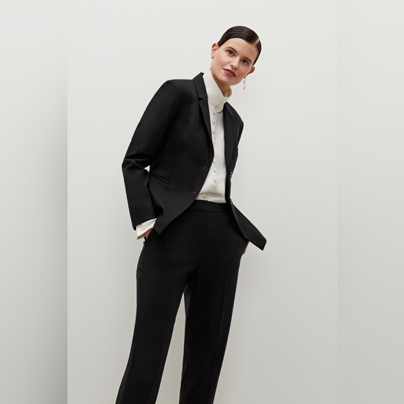 MM Lafleur Hoffman Black Blazer in Tropical Wool Size 0P - Picture 2 of 12